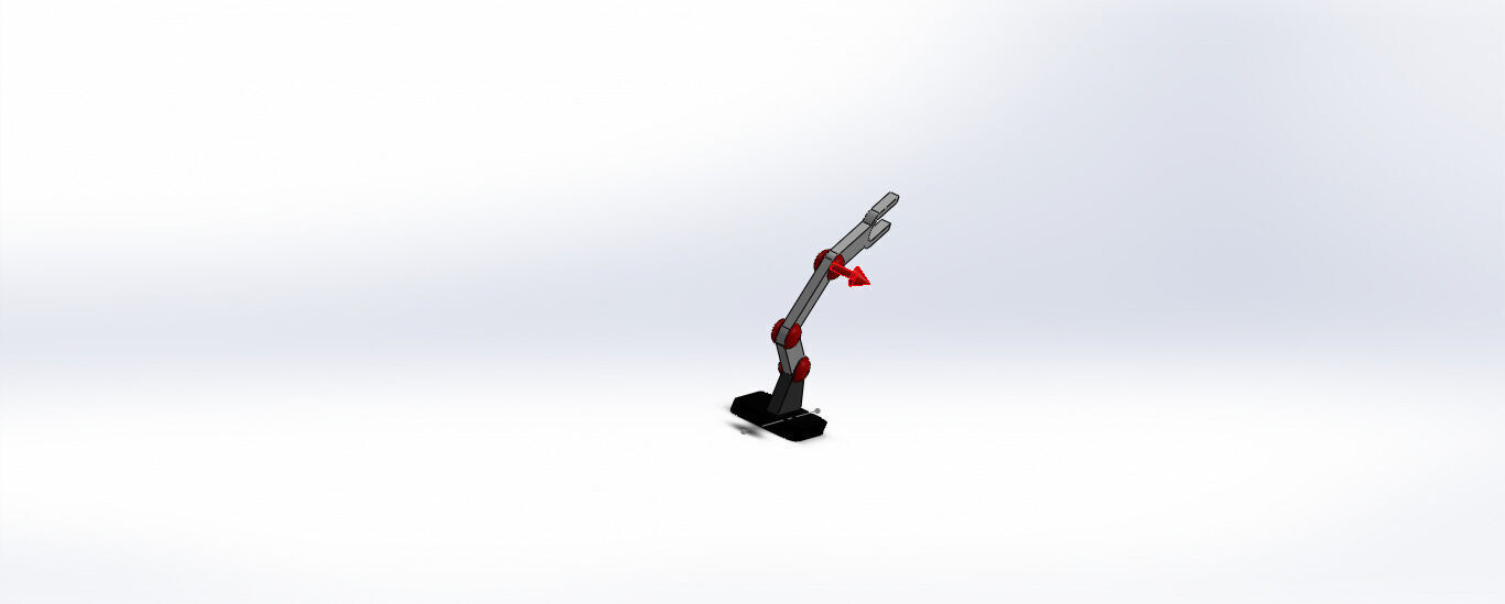 SolidWorks Robotic Arm Mechanism Simulation 3D print model_19