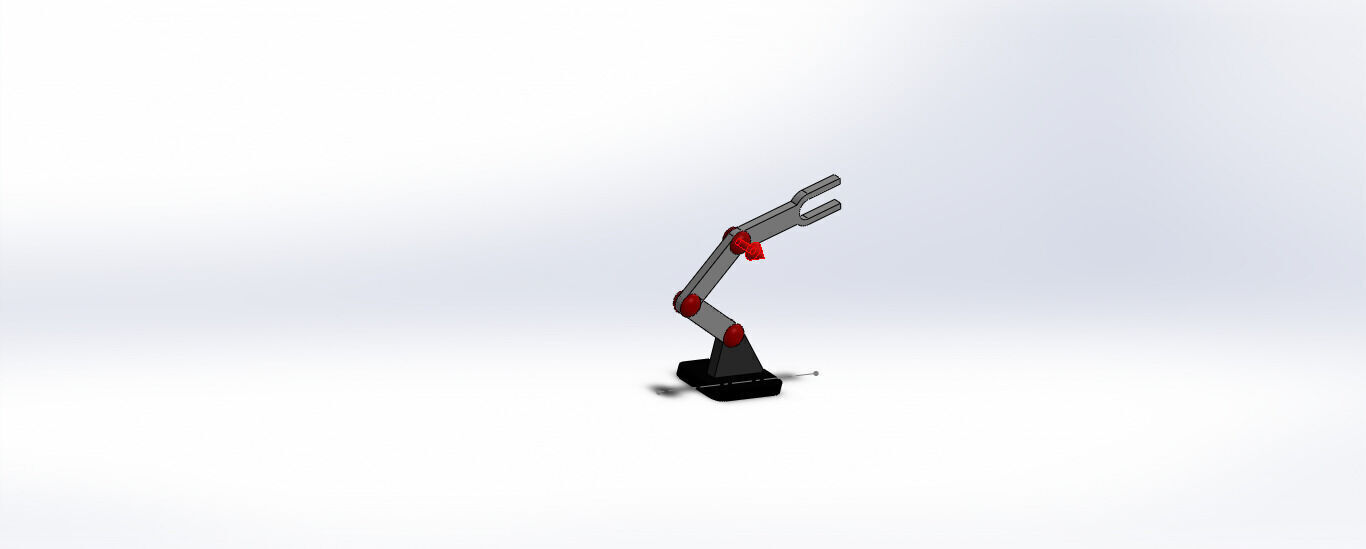 SolidWorks Robotic Arm Mechanism Simulation 3D print model_16
