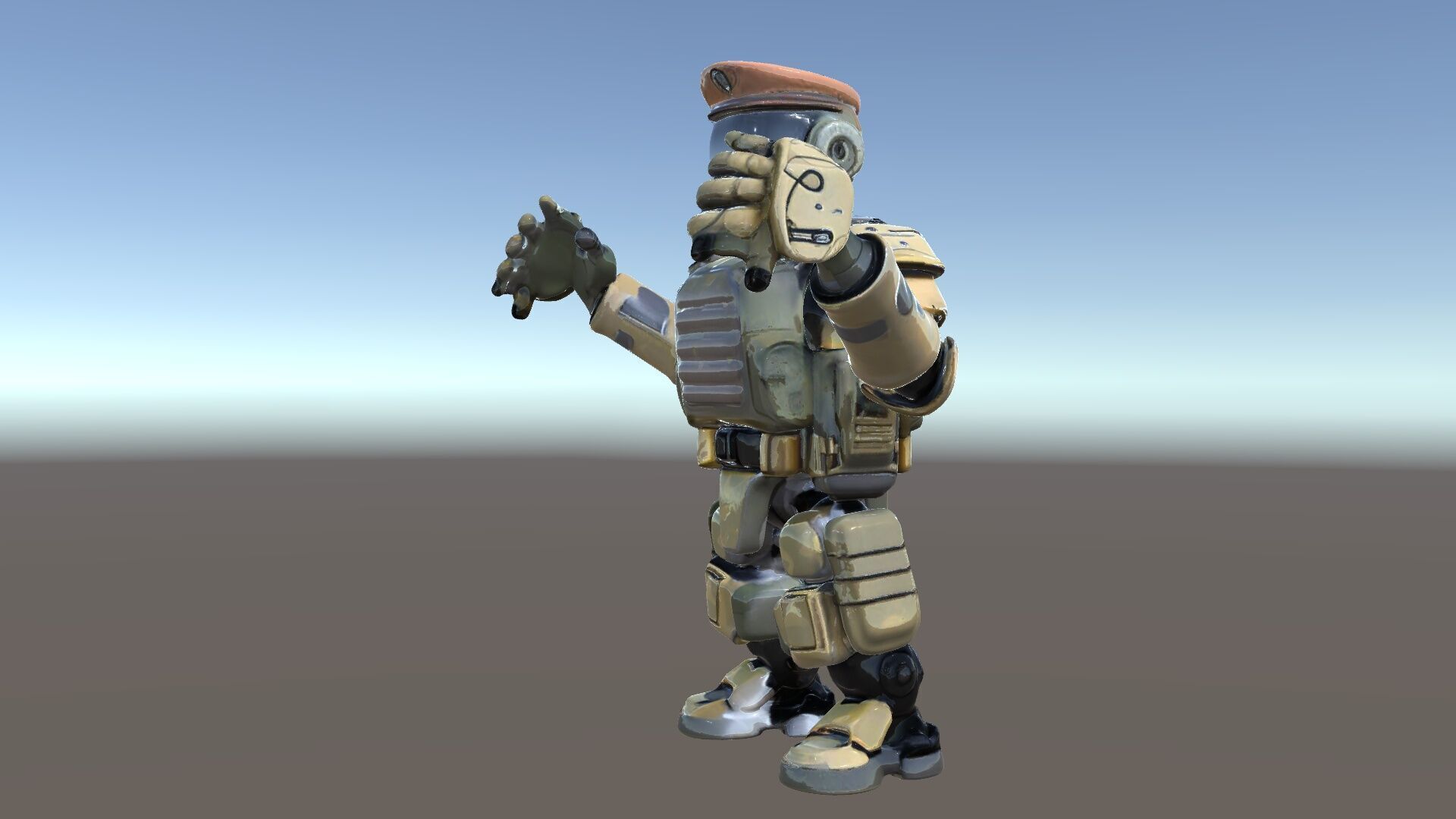 Military Robot Soldier Fully Rigged and Animated for Versati... Low-poly 3D model_5
