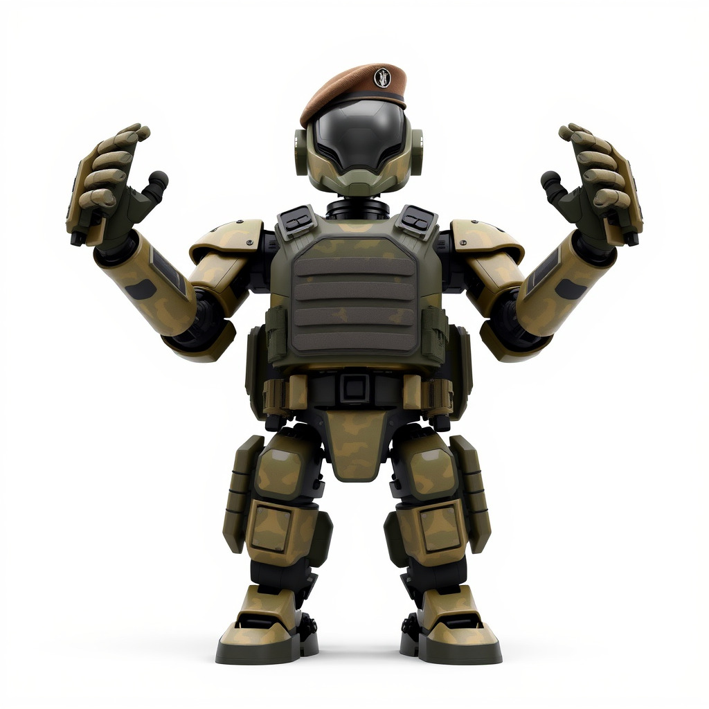 Military Robot Soldier Fully Rigged and Animated for Versati... Low-poly 3D model_2