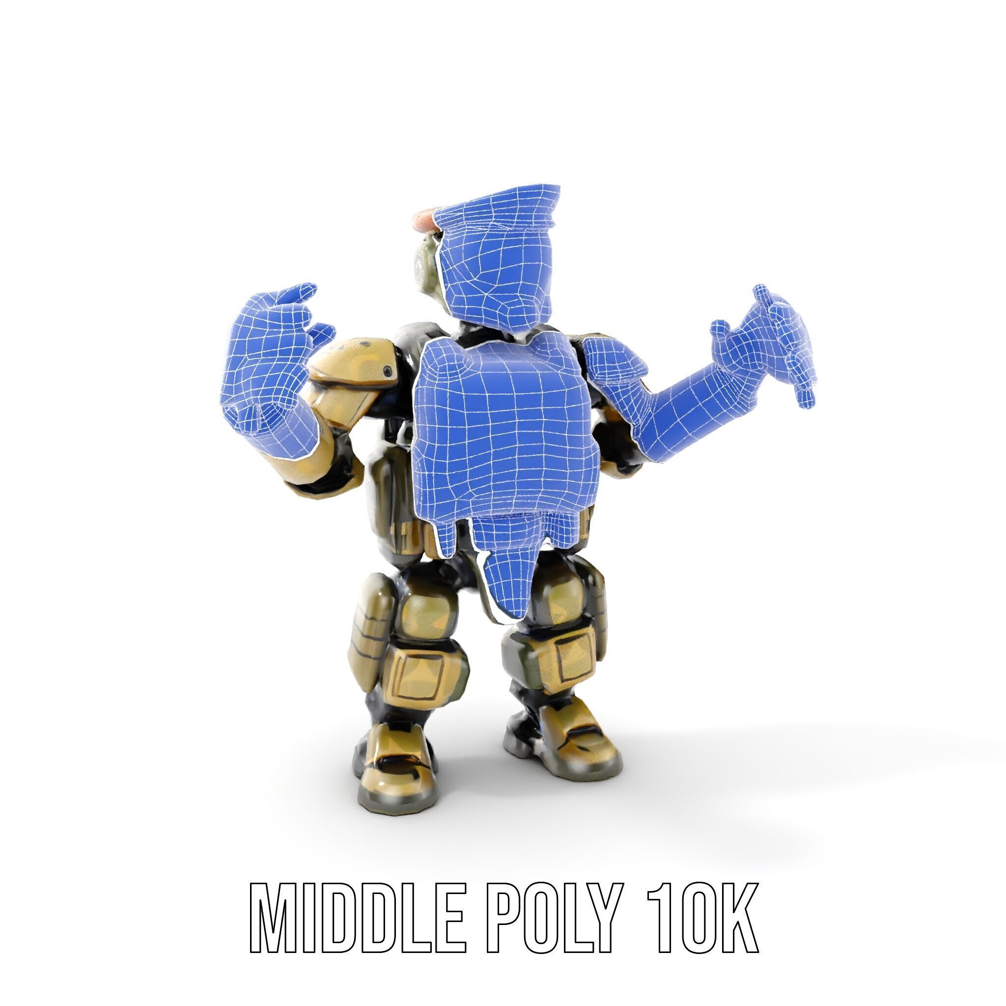 Military Robot Soldier Fully Rigged and Animated for Versati... Low-poly 3D model_19