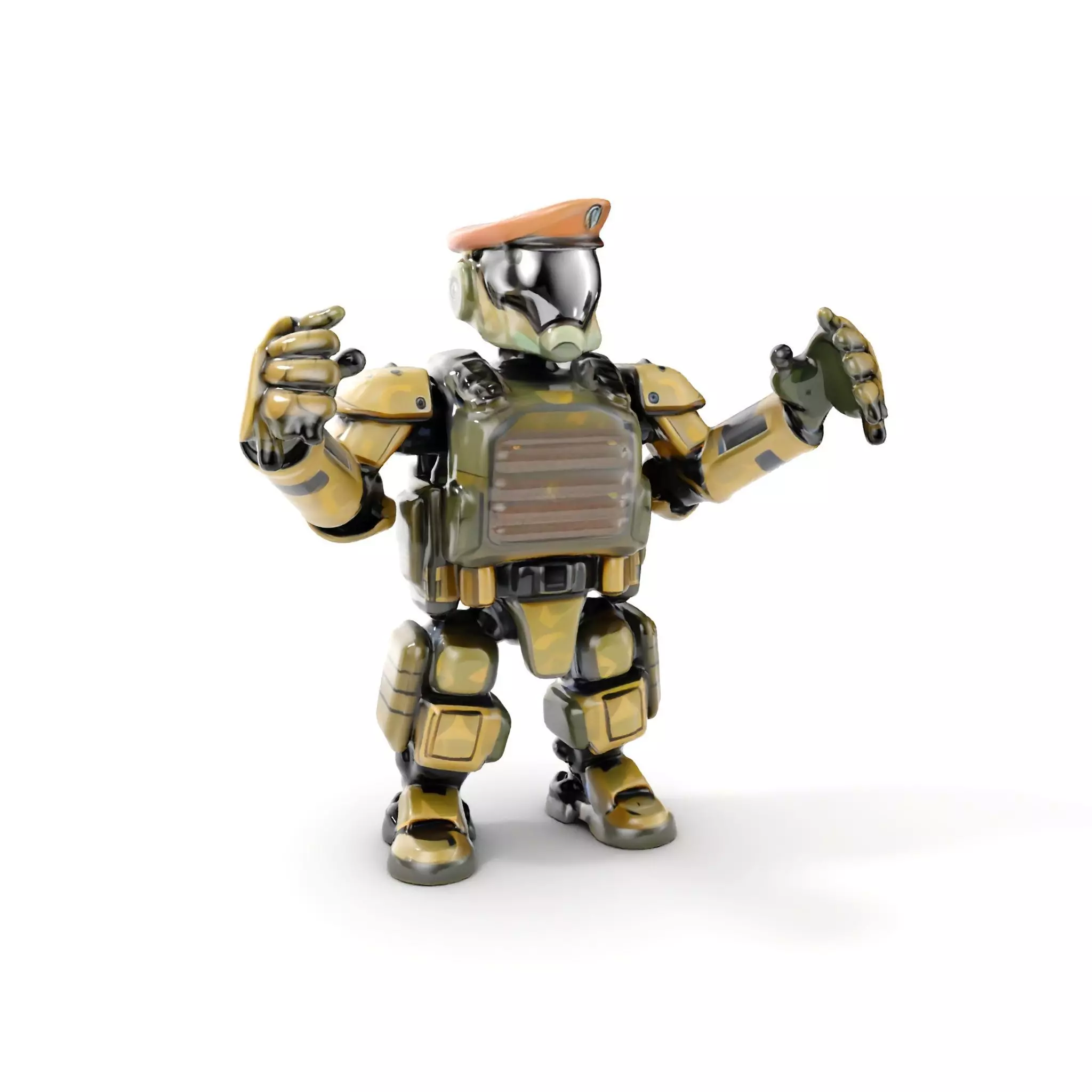 Military Robot Soldier Fully Rigged and Animated for Versati... Low-poly 3D model_0