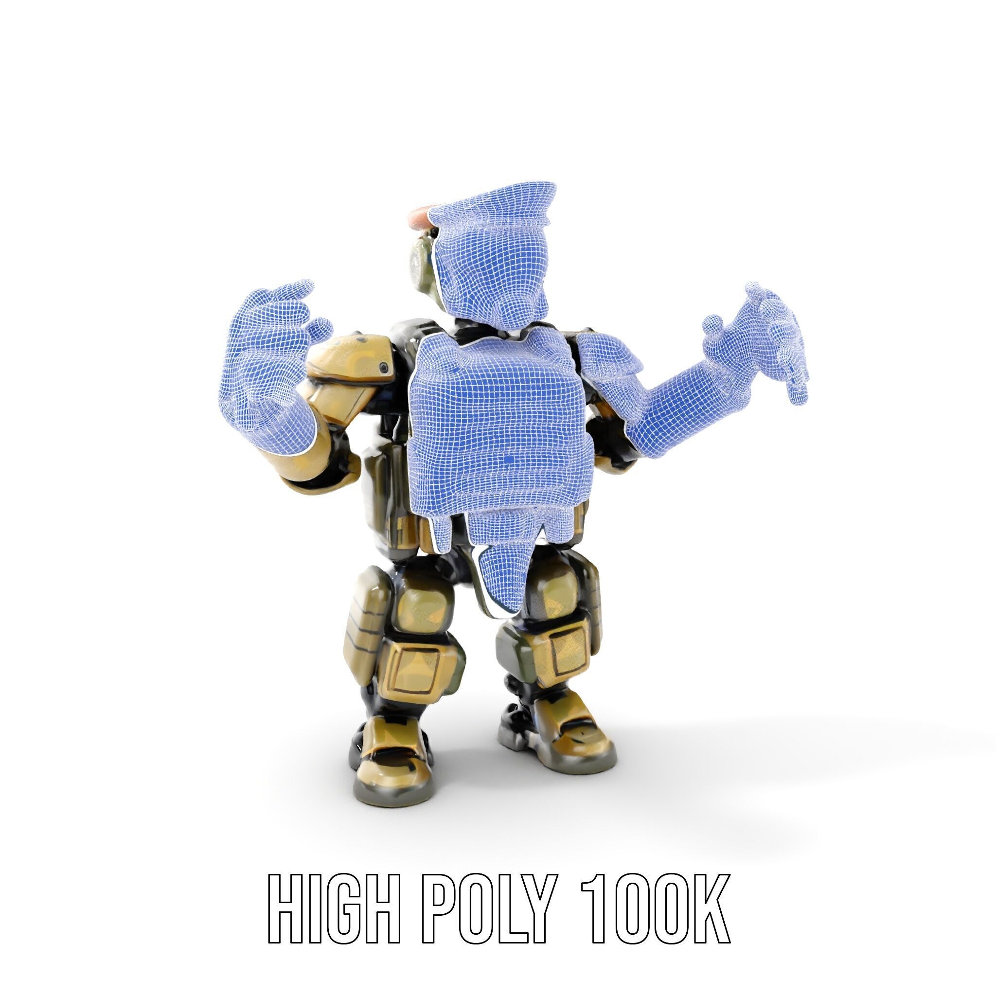 Military Robot Soldier Fully Rigged and Animated for Versati... Low-poly 3D model_4