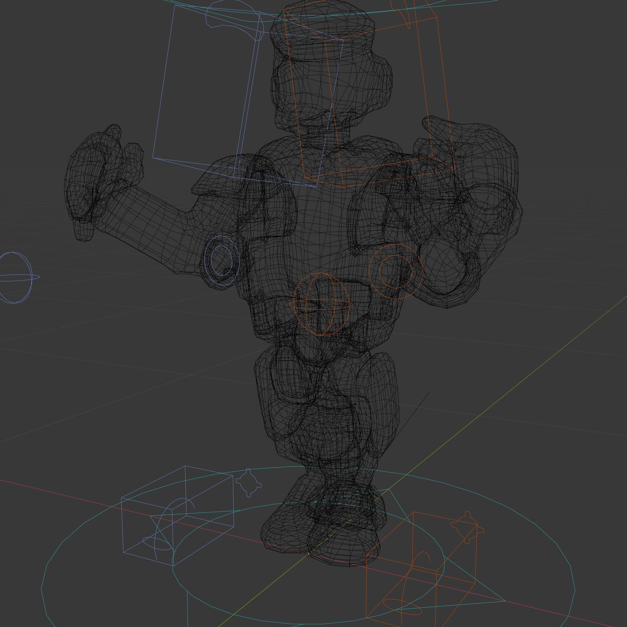 Military Robot Soldier Fully Rigged and Animated for Versati... Low-poly 3D model_9