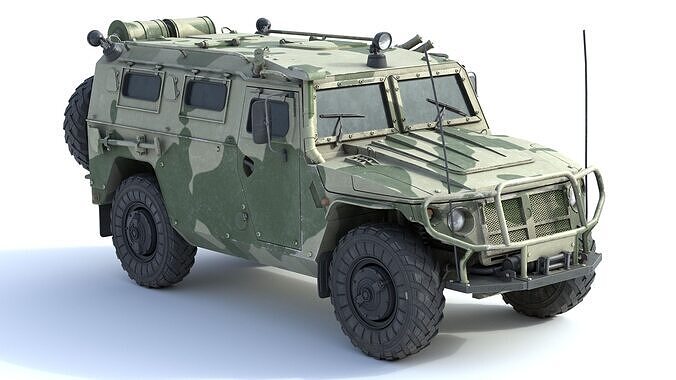 GAZ 2330 Tigr HMMWV Low-poly 3D model