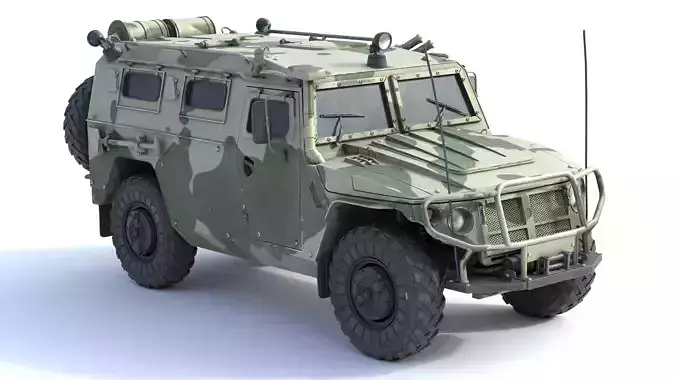 GAZ 2330 Tigr HMMWV Low-poly 3D model