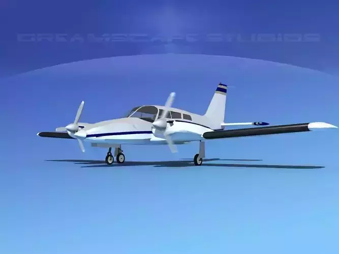 Piper PA-34 Seneca V09 3D model
