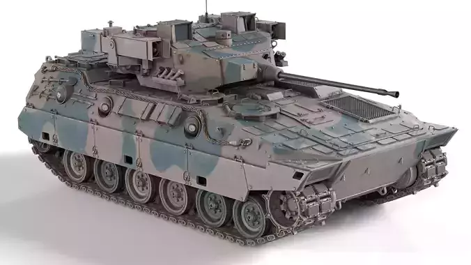 Japanese Type 89 IFV Tank Low-poly 3D model