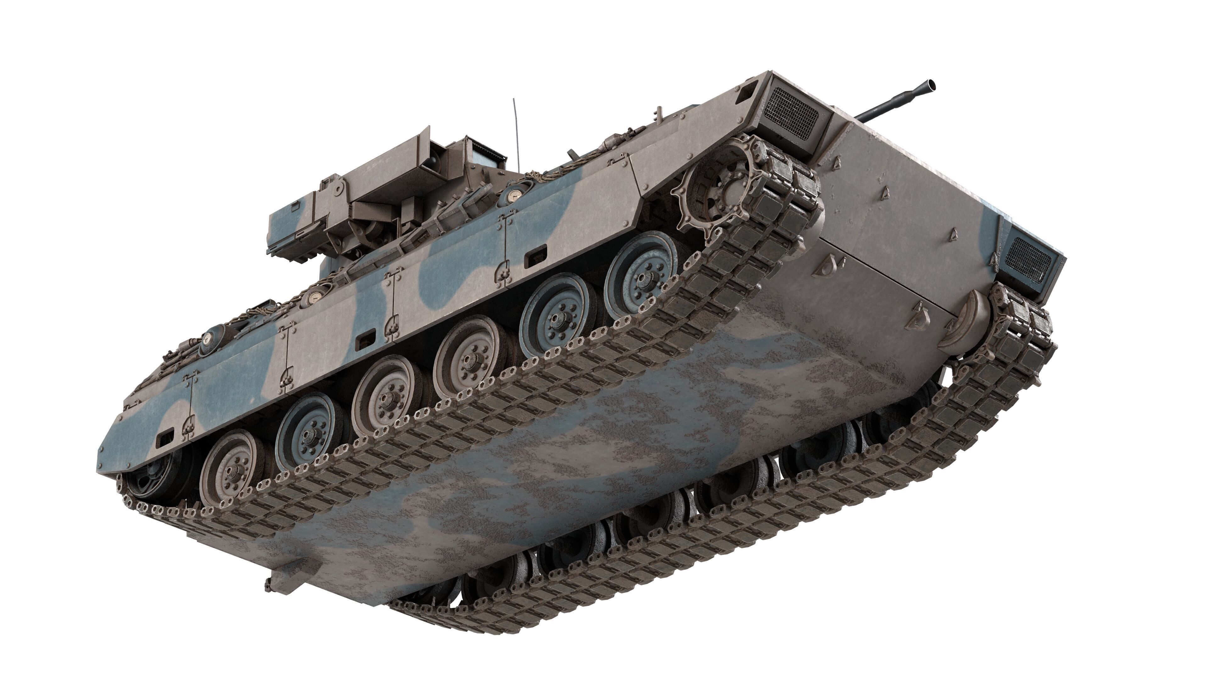Japanese Type 89 IFV Tank Low-poly 3D model_1