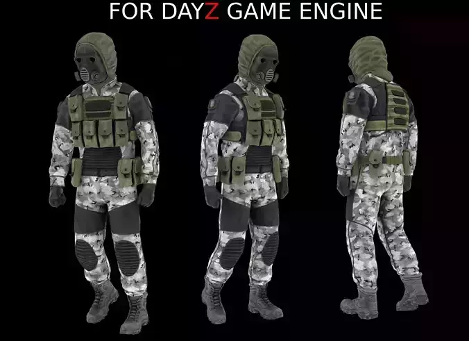 Stalker like suit for Dayz n1 Low-poly 3D model