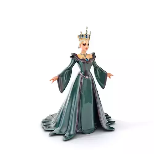 Regal Queen Character Rigged and Animated for Games Low-poly 3D model