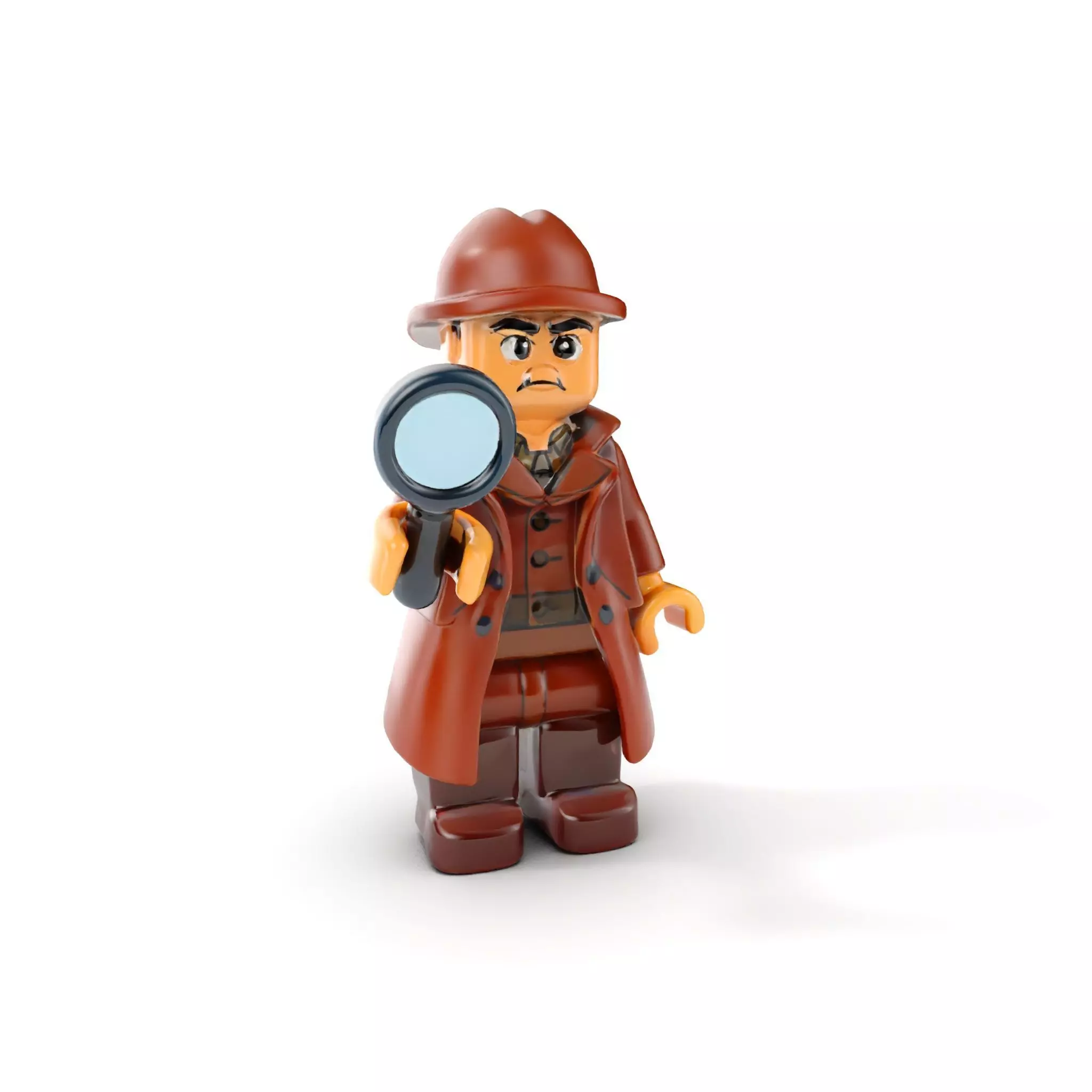 Detective Character Model Rigged and Animated Low-poly 3D model