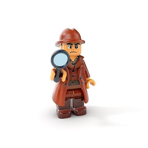 Detective Character Model Rigged and Animated Low-poly 3D model