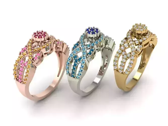 solitaire ring 3D print model