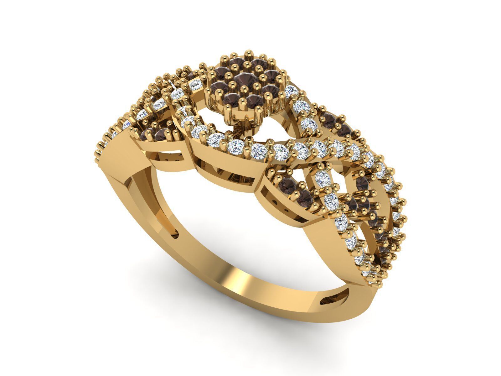 solitaire ring 3D print model_1