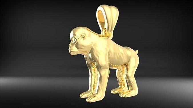 Monkey Pendant  3D print model