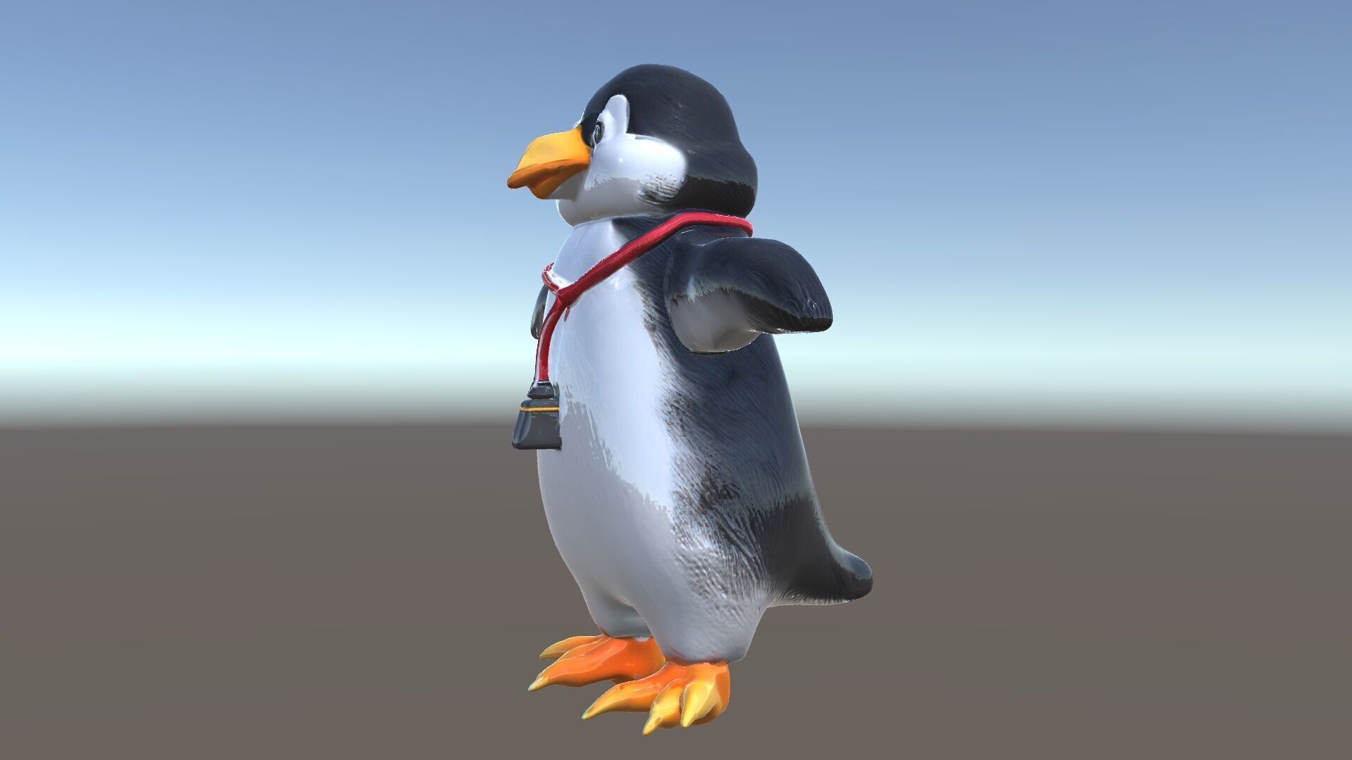 Animated Penguin Character Model Rigged and Animated Low-poly 3D model_39
