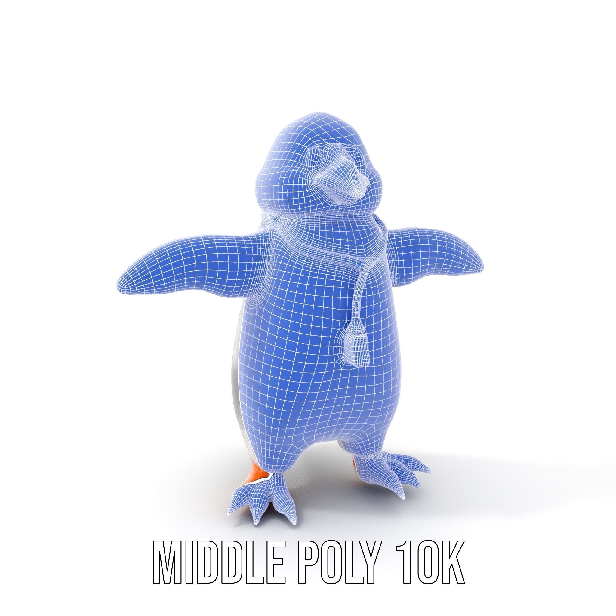Animated Penguin Character Model Rigged and Animated Low-poly 3D model_28
