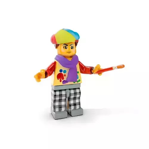 Creative Artist Character Model  Fully Rigged and Animated fo... Low-poly 3D model
