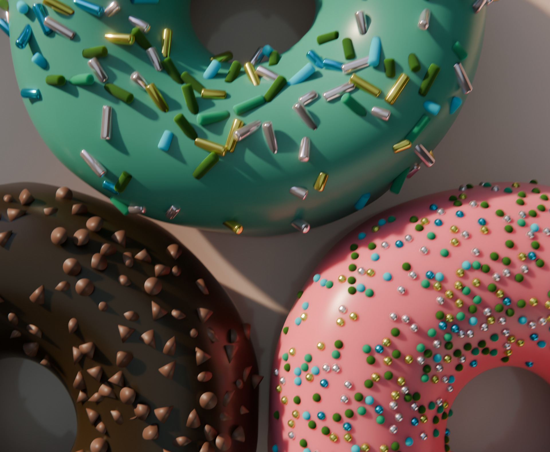 Donuts Free low-poly 3D model_4