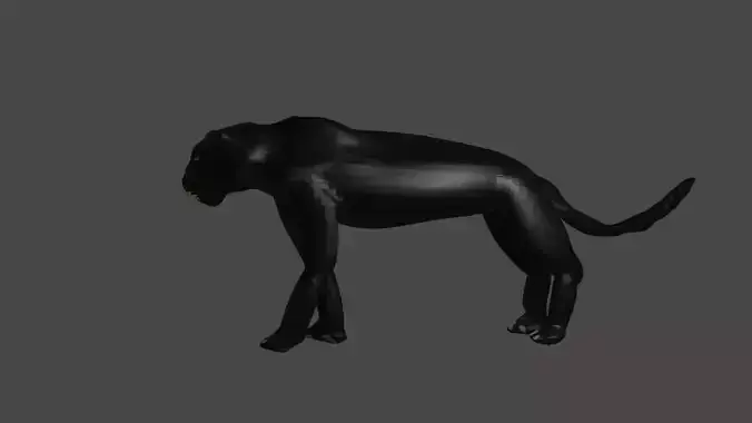 Low Poly Panther   Game-Ready 3D Model