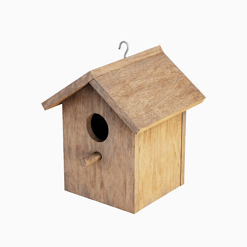 Birdhouse 03 Low-poly 3D model