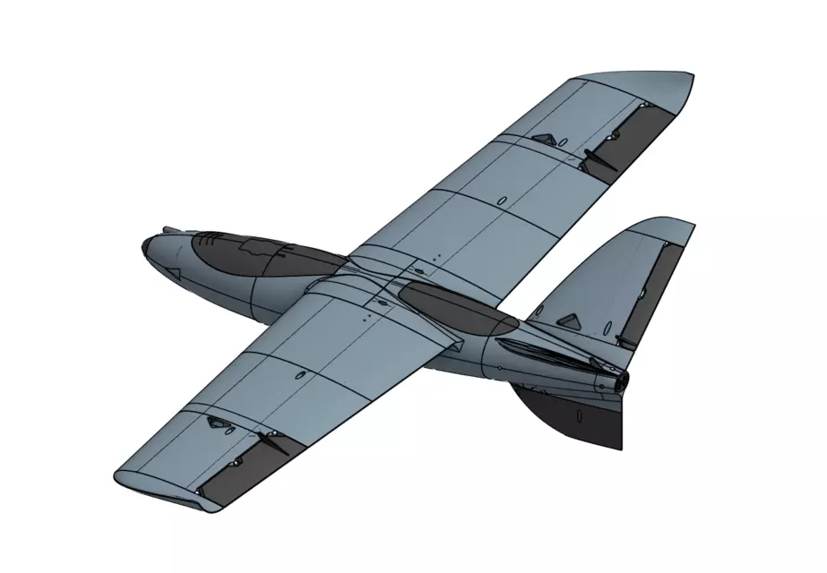 H-fly ary 3D Printed Pusher RC Plane 3D print model