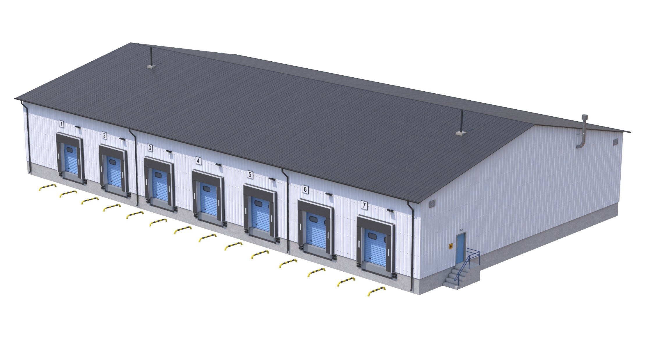 3 Industrial Buildings 3D Model Collection_11