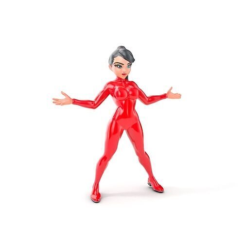 Red Suit Heroine Rigged and Animated Character Model Low-poly 3D model