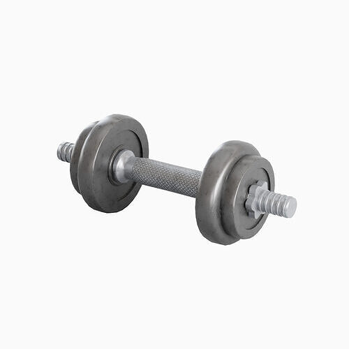 Metal Dumbbell 02 Low-poly 3D model