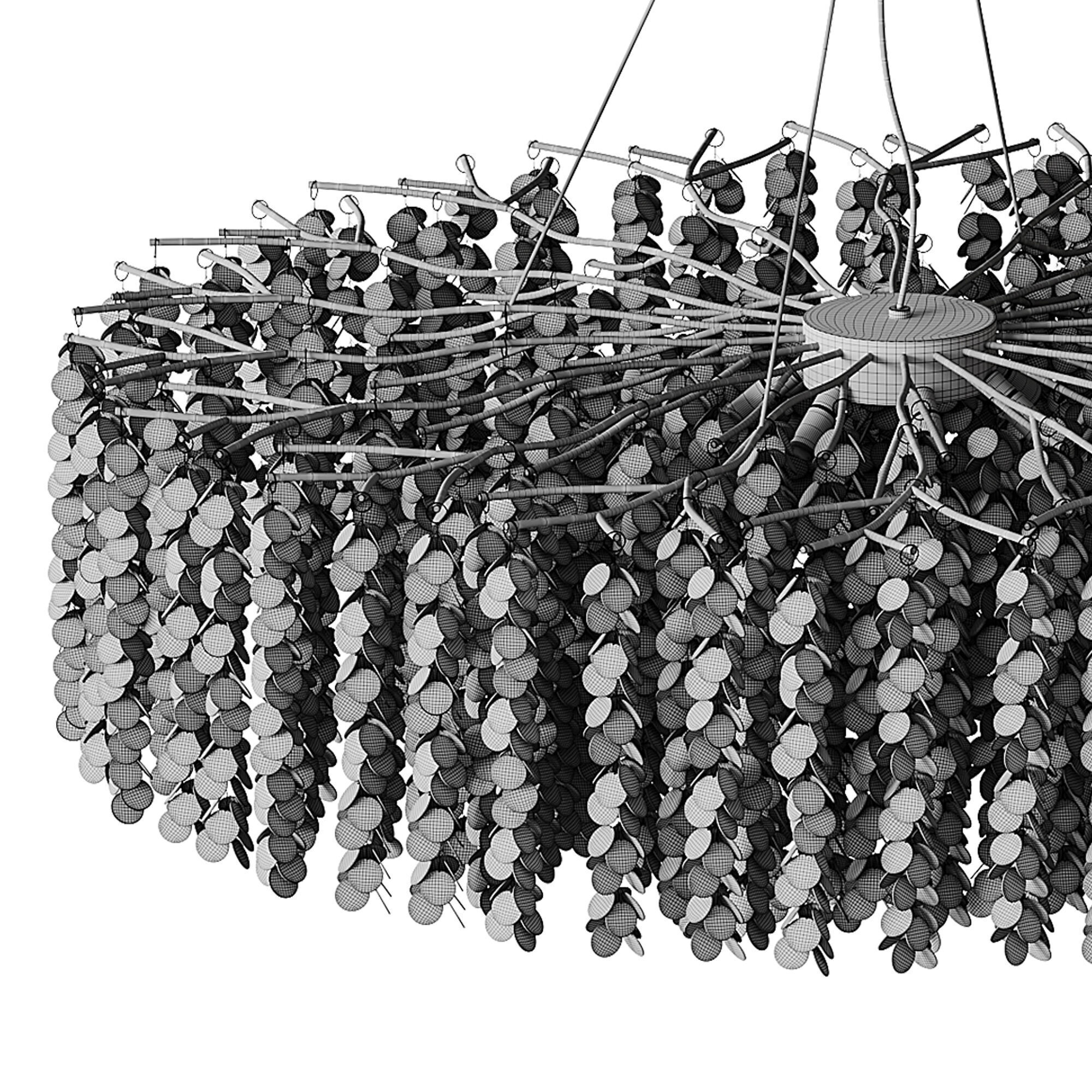Hanging chandelier 3D model_14