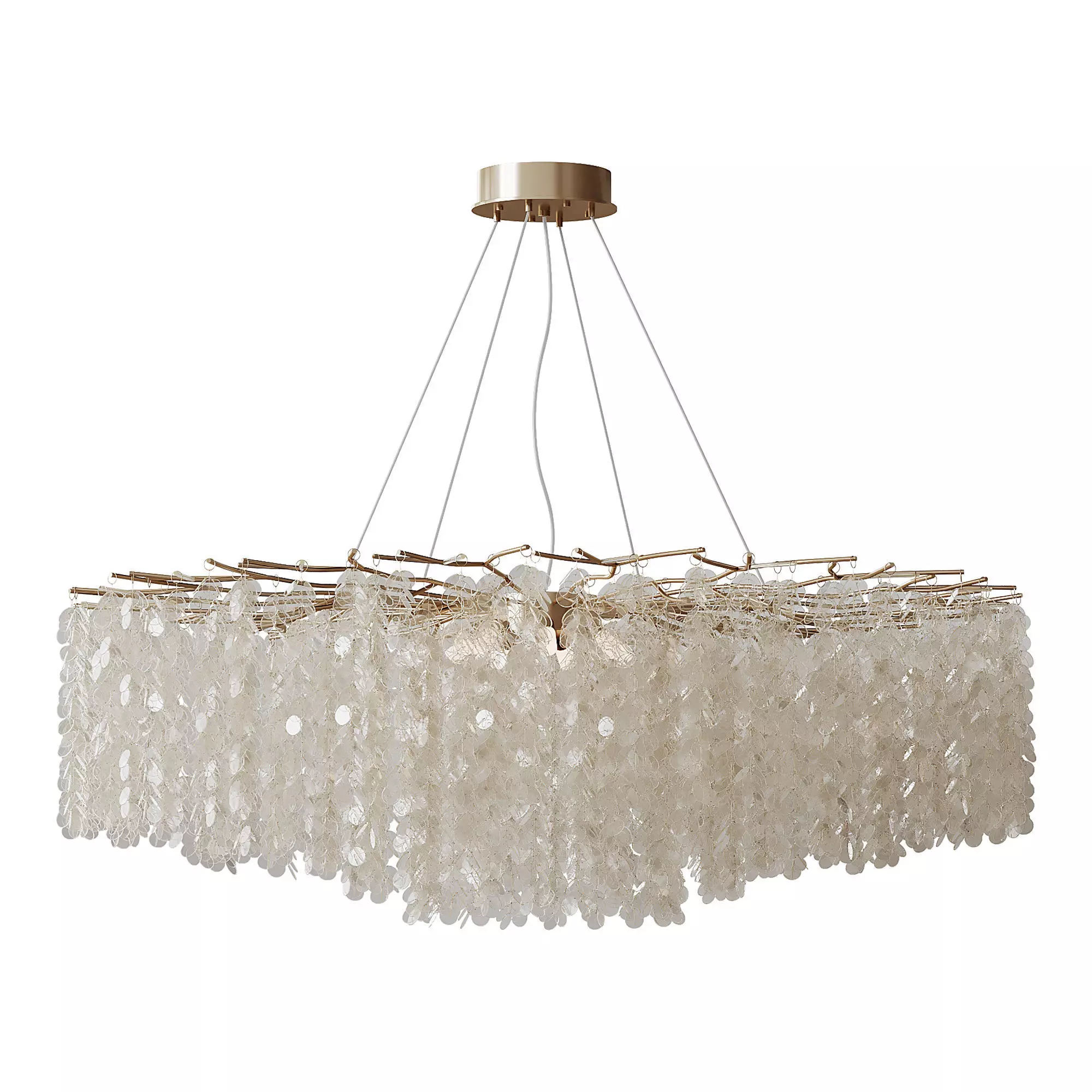 Hanging chandelier 3D model_0