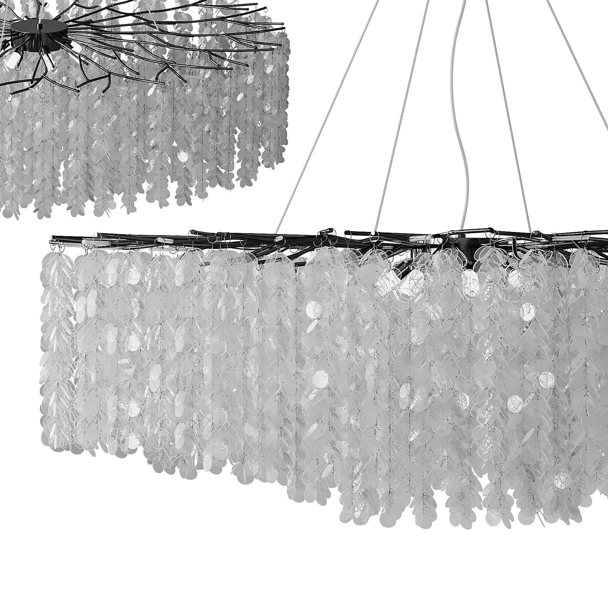 Hanging chandelier 3D model_5