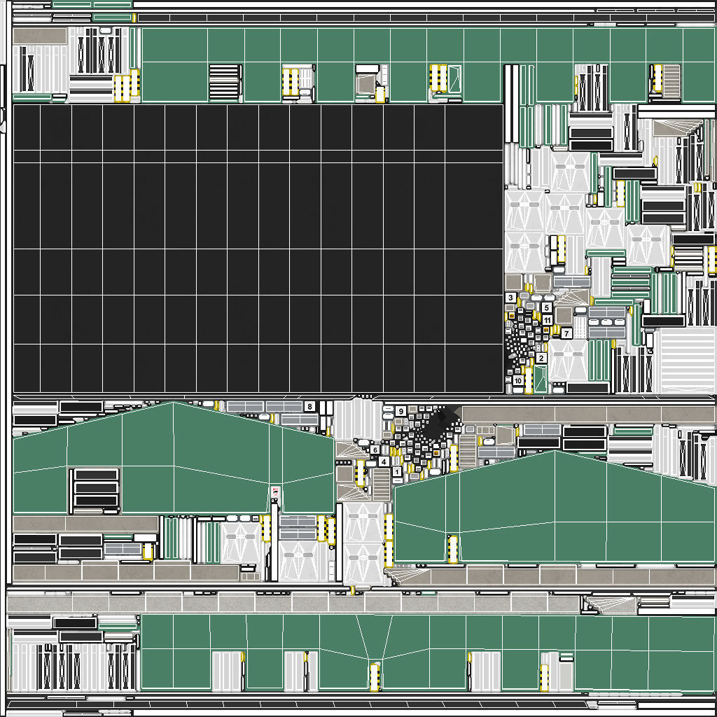 3 Green Industrial Buildings  3D Model Collection_5