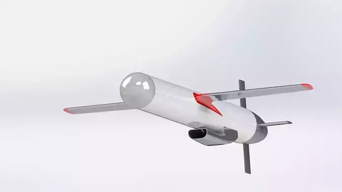 Cruise Missile Model - 3D Printable STL OBJ GLB BLEND