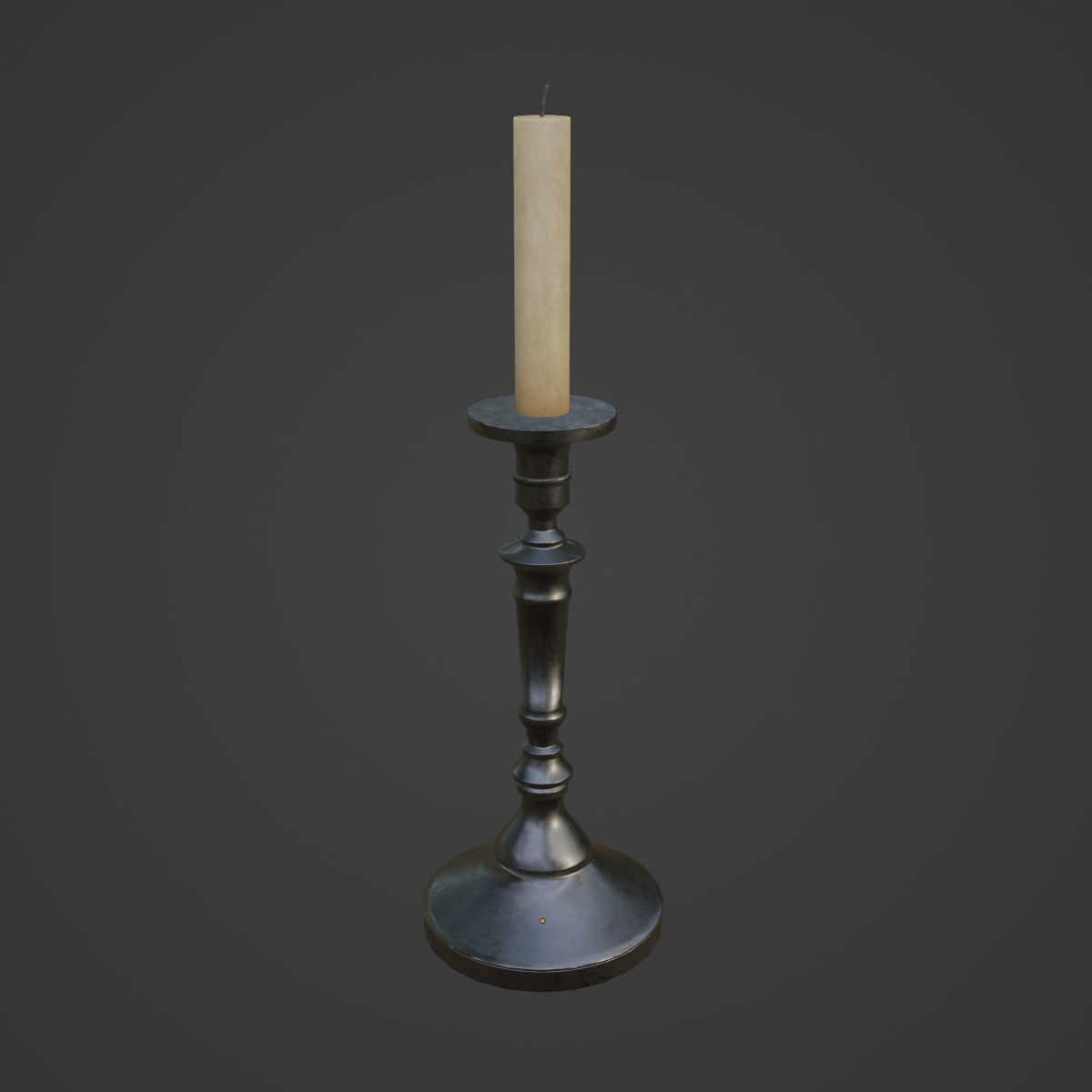 Vintage Candlestick 02 Low-poly 3D model_6