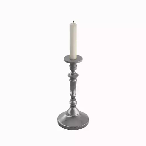 Vintage Candlestick 02 Low-poly 3D model