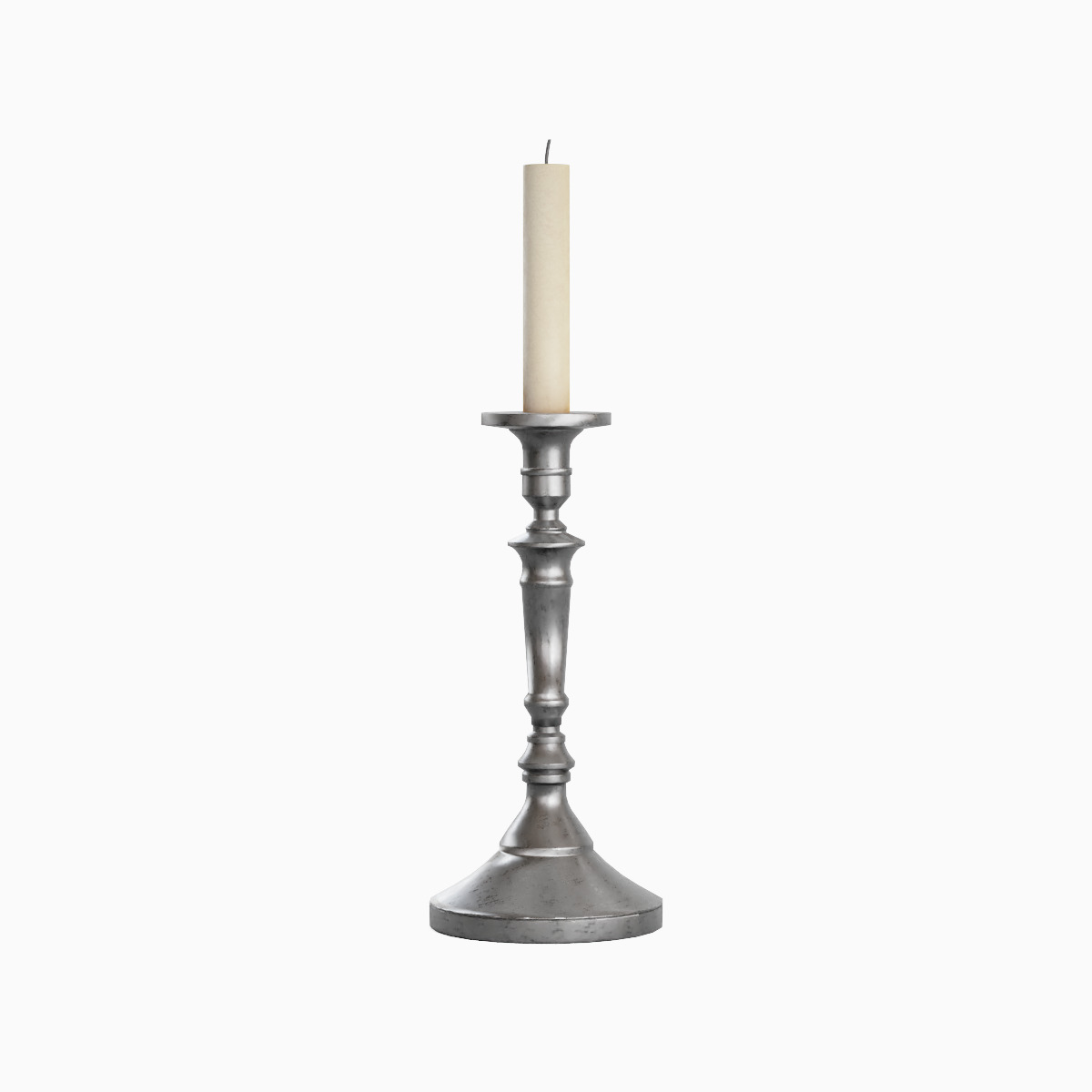 Vintage Candlestick 02 Low-poly 3D model_1