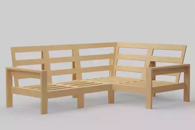 Malibu FSC Teak Piece Sectional Frame Set