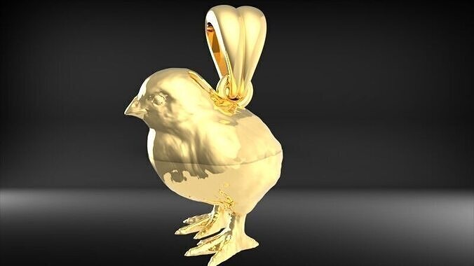 chick pendant 3D print model