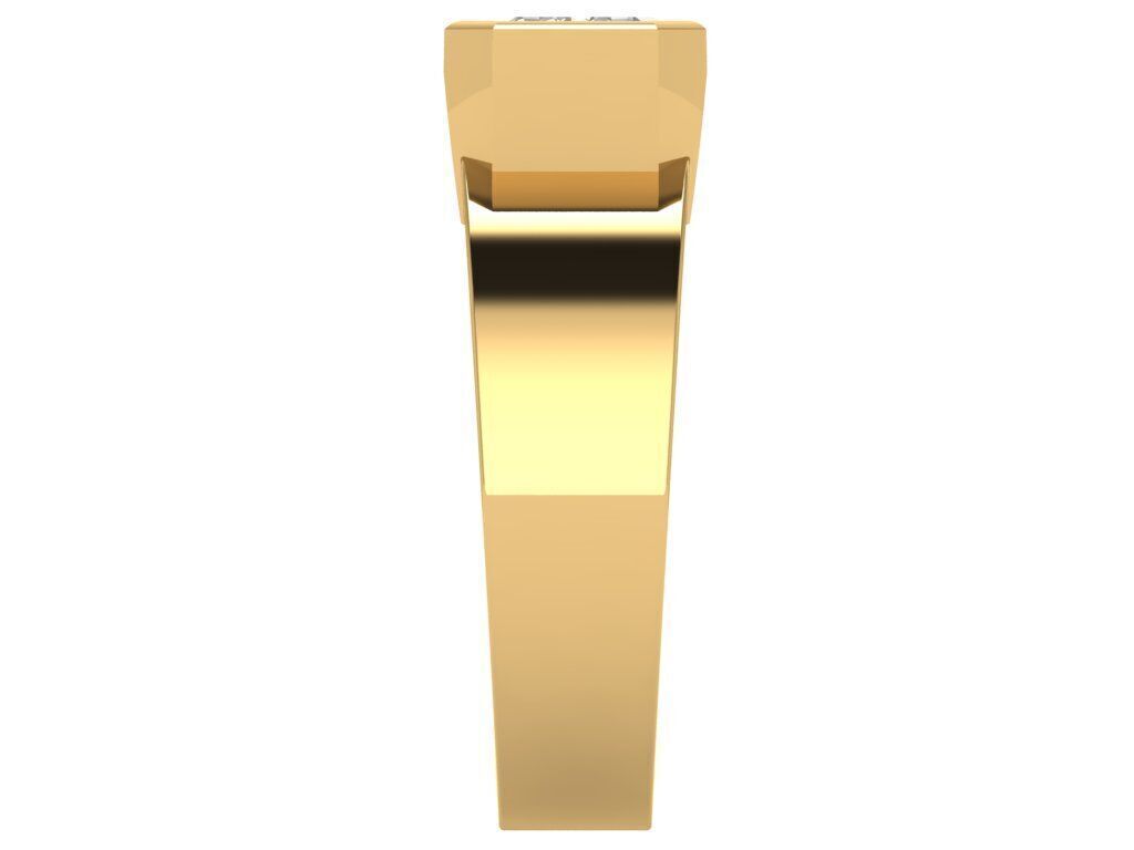 Emerald Channel - Bar Ring 3D print model_3