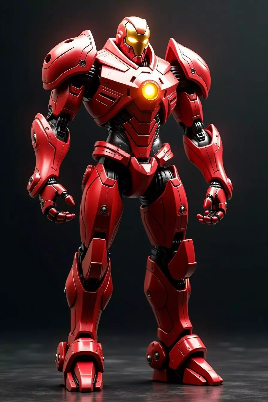 Mech Warrior - Sci-Fi Hero Rigged Game-Ready 3D Model Low-poly 3D model