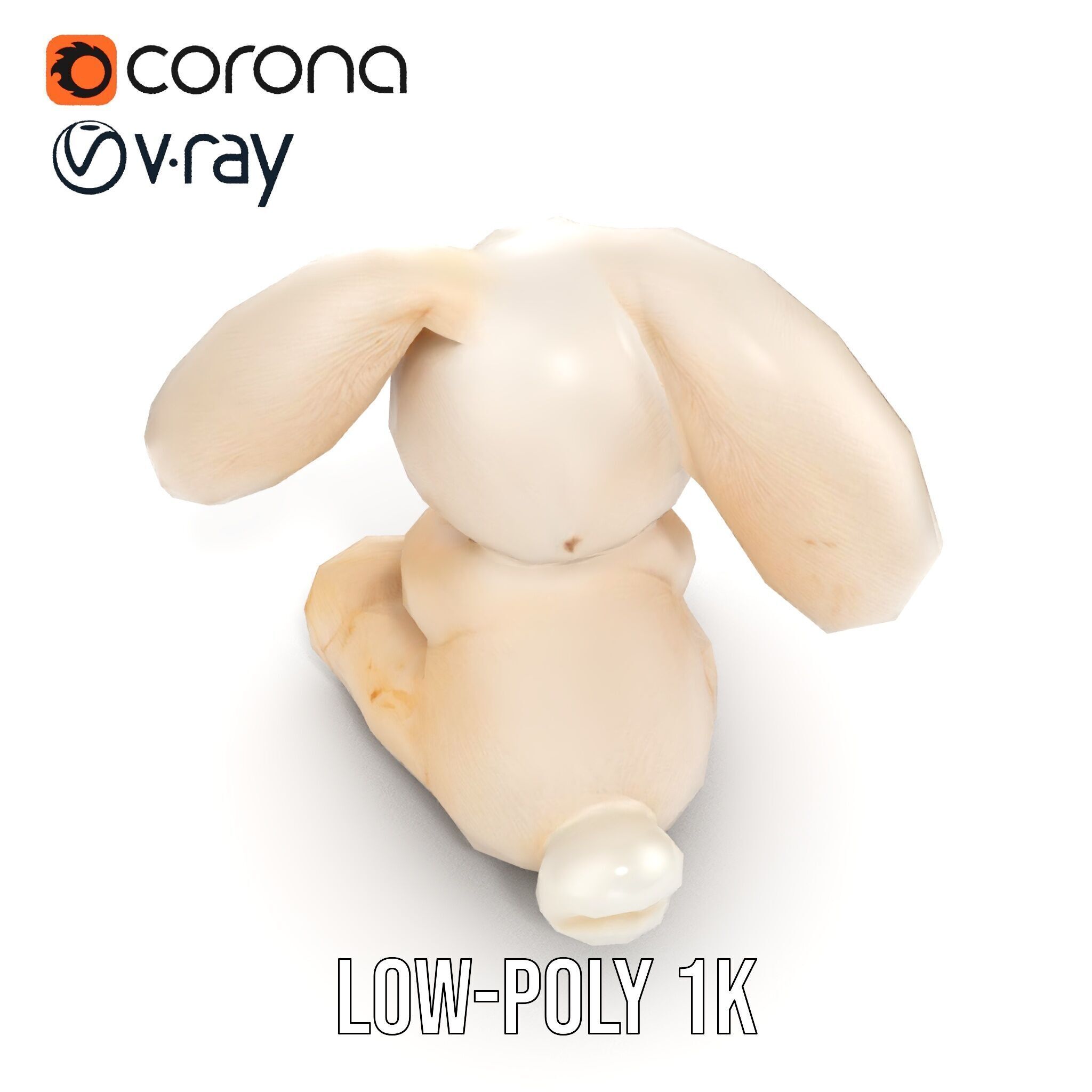 Fluffy Bunny Plush Toy D Model Pack Low-poly 3D model_18