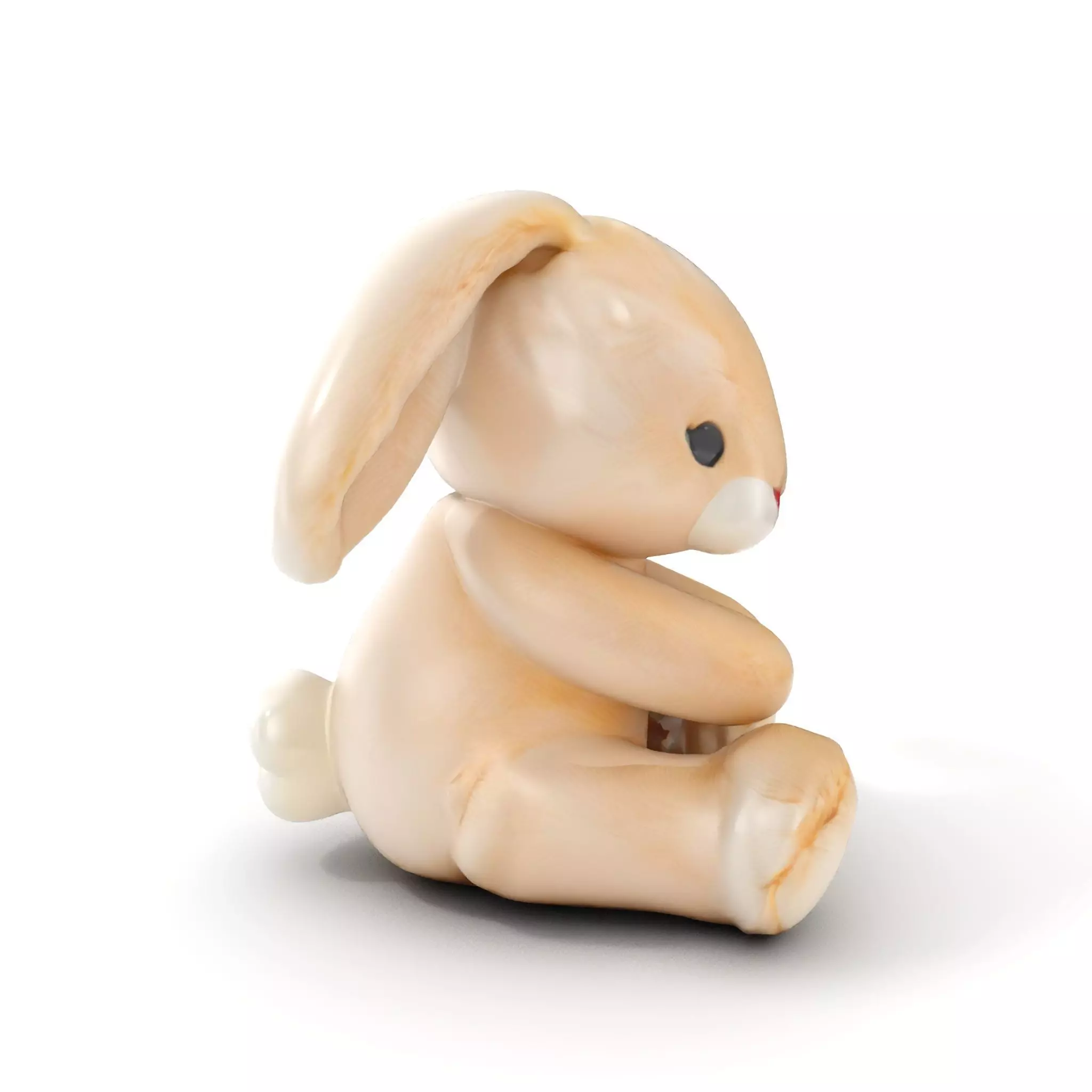 Fluffy Bunny Plush Toy D Model Pack Low-poly 3D model_0