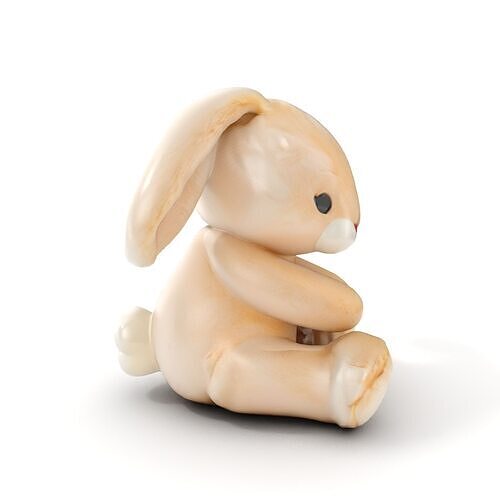 Fluffy Bunny Plush Toy D Model Pack Low-poly 3D model