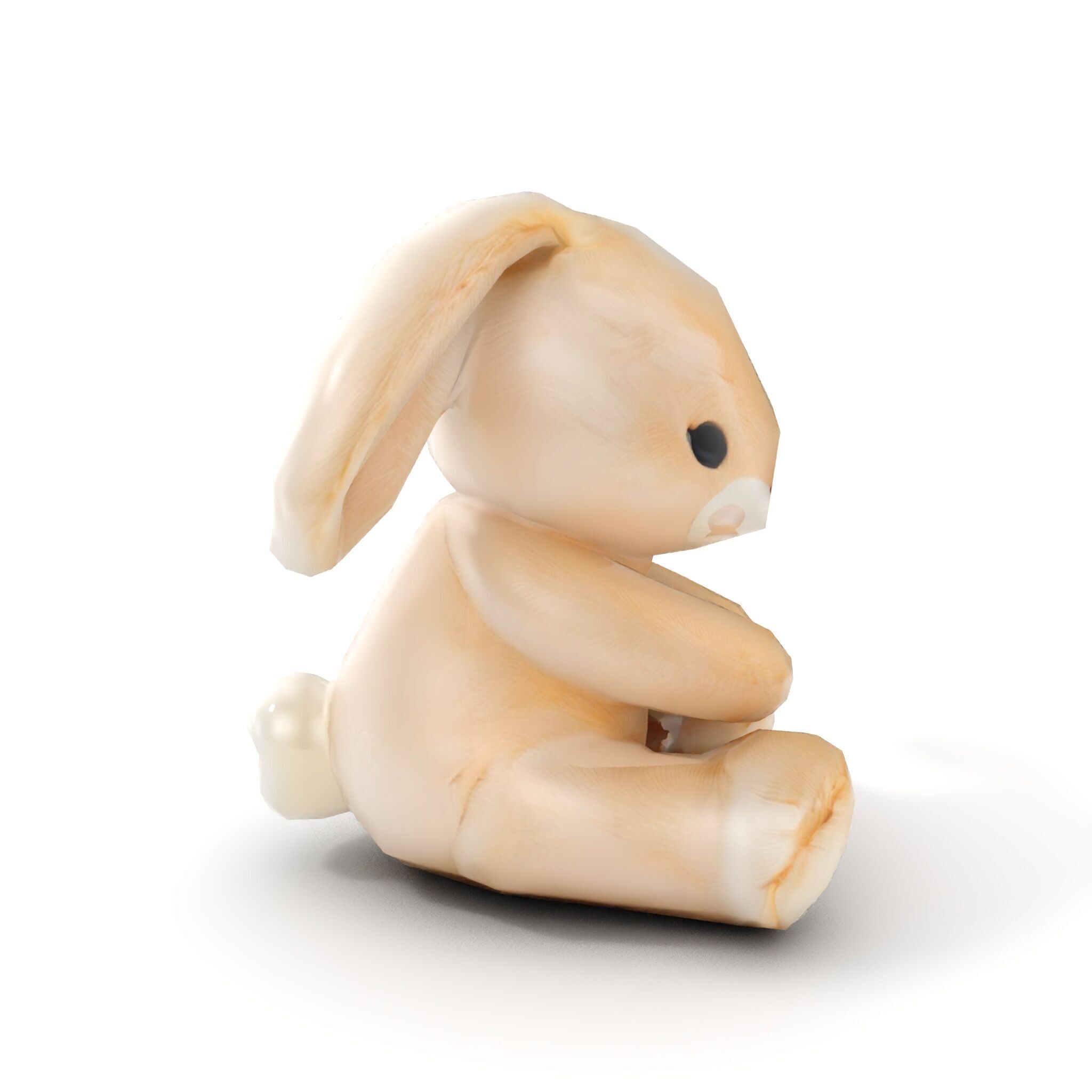 Fluffy Bunny Plush Toy D Model Pack Low-poly 3D model_7