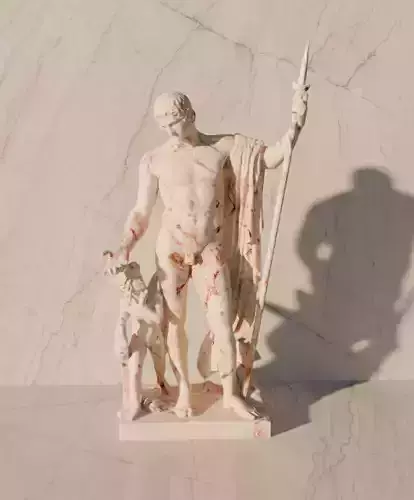 Ancient Greek Sculpture - Statue of Mars God of War 3D print model