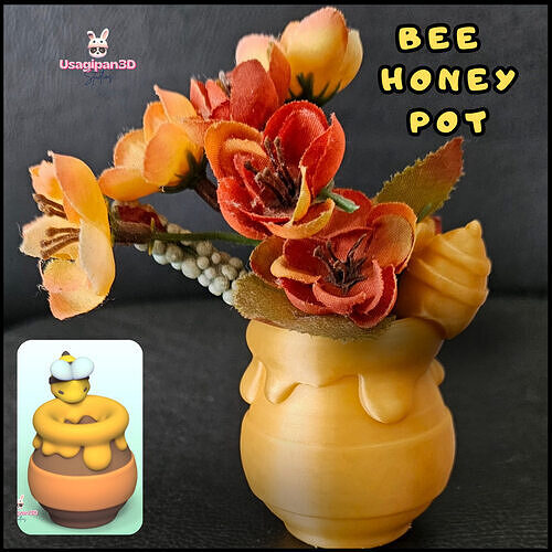 Bee Honey Pot 3D print model