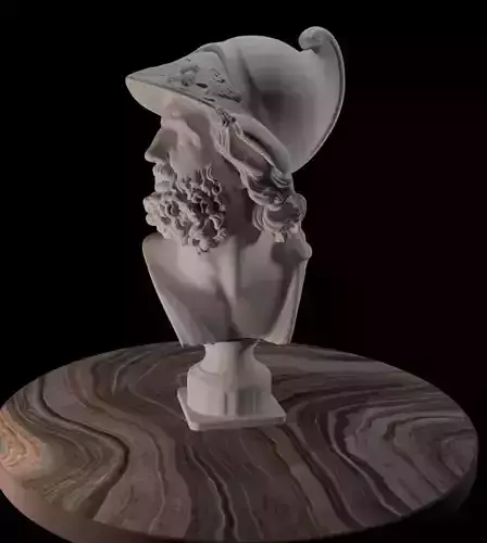 Bust of Menelaus Greek Statue 3D print model