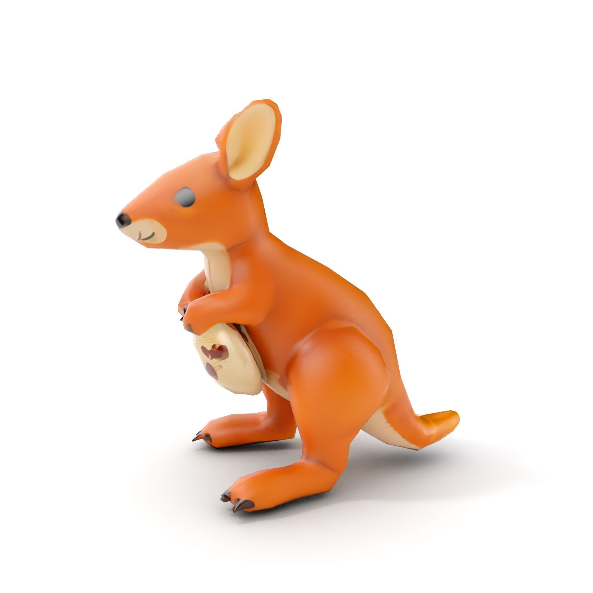 Kangaroo Plush Toy D Model Pack Low-poly 3D model_16